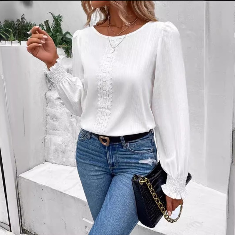 Winter Clothing Colors - Elegant Women's Long Sleeved Shirt Spring/Summer