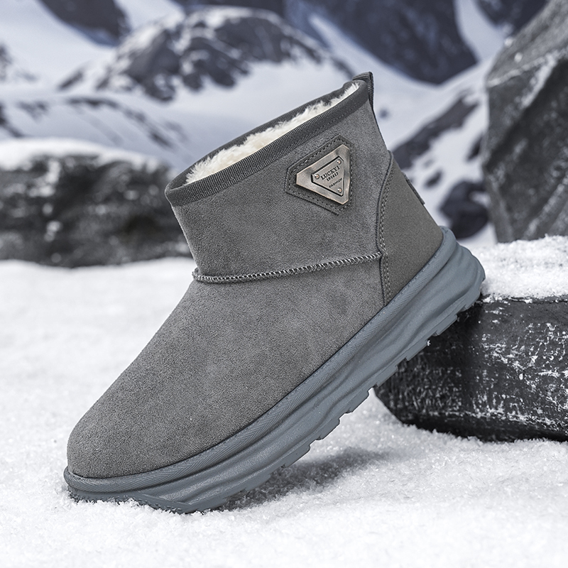 Snow Boot Fur Lined - 2026Luxurious Winter Short Fur-lined Snow Boots,