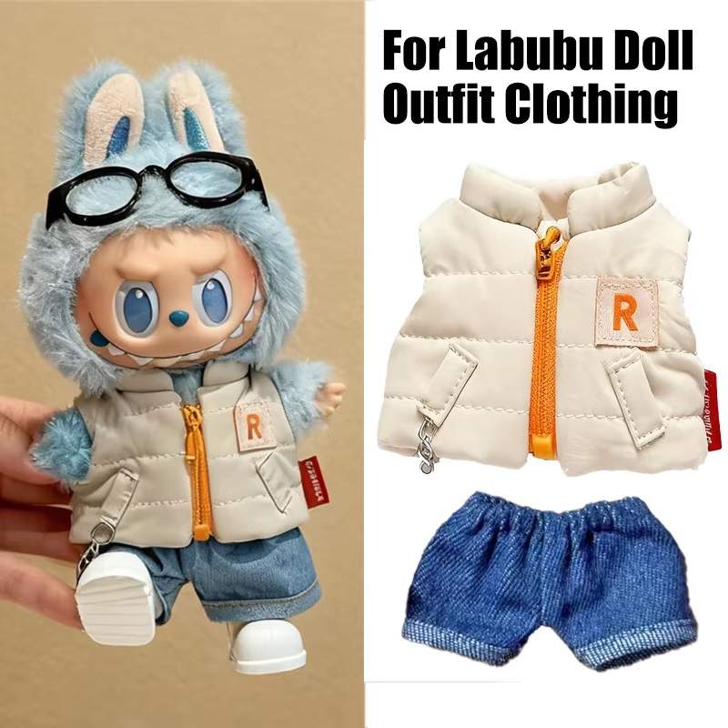 Winter Clothing Fashion - For 15 17cm Labubu Doll Solid