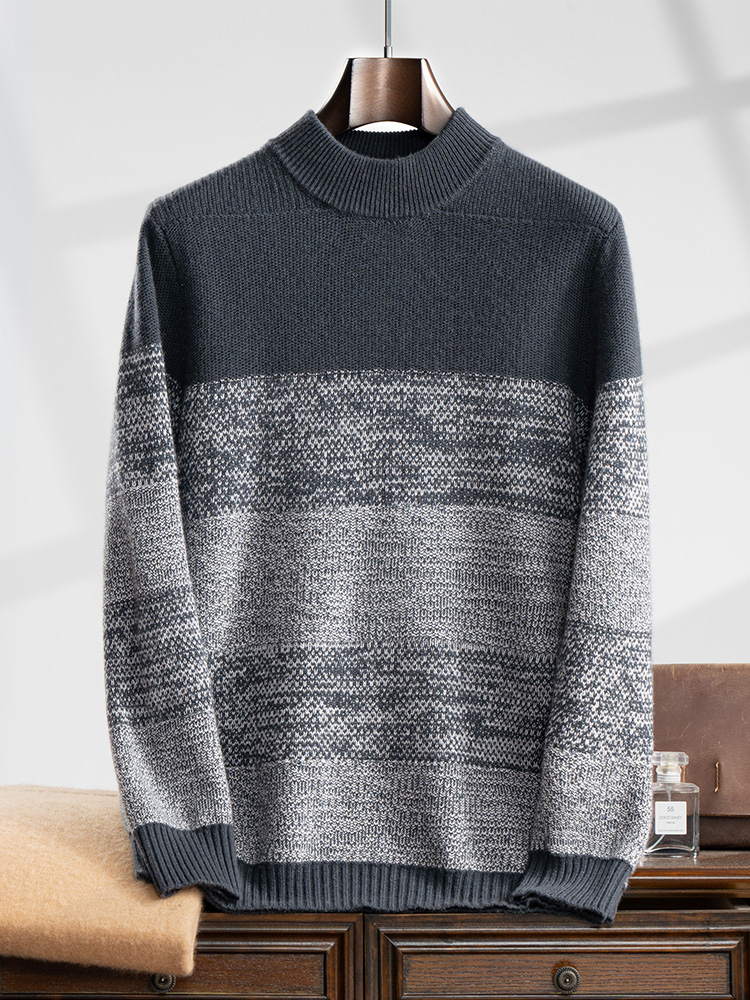 Winter Clothing Colors - Men's 100% Cashmere Sweater Thick Mixing
