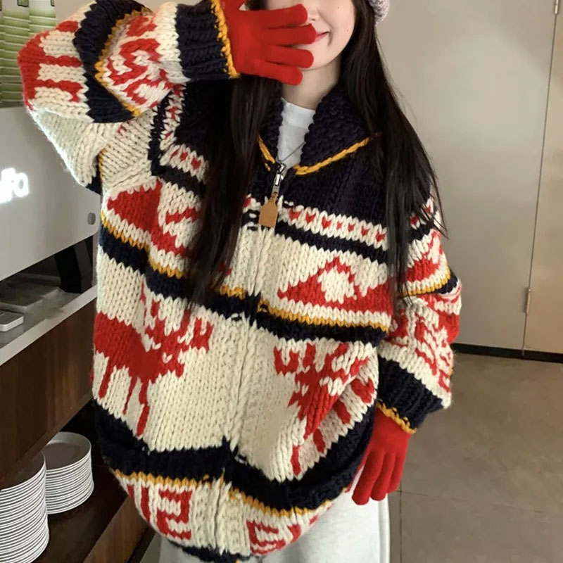 Christmas Vintage Elk Knitted  - Winter Clothing Colors recension och pris