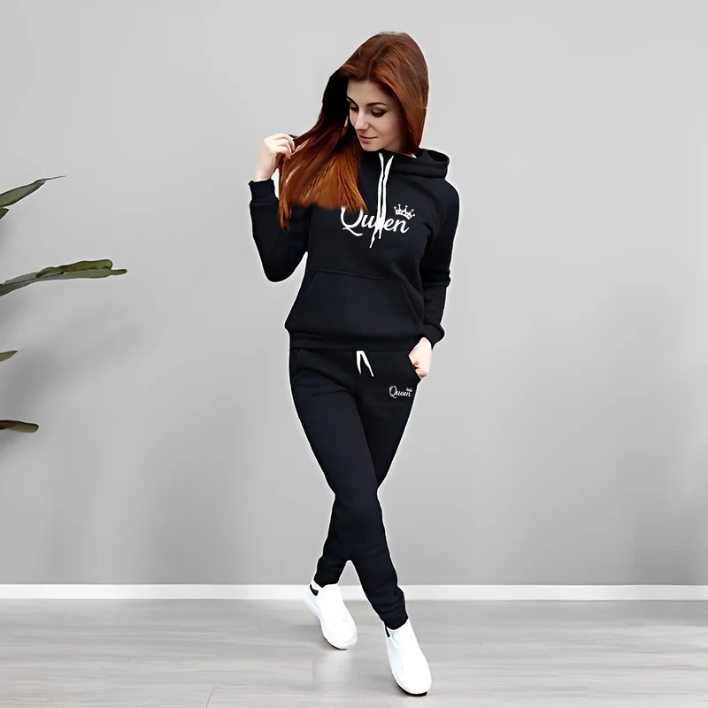 Womens Tracksuit Queen Letter  - Winter Clothing Fashion recension och pris