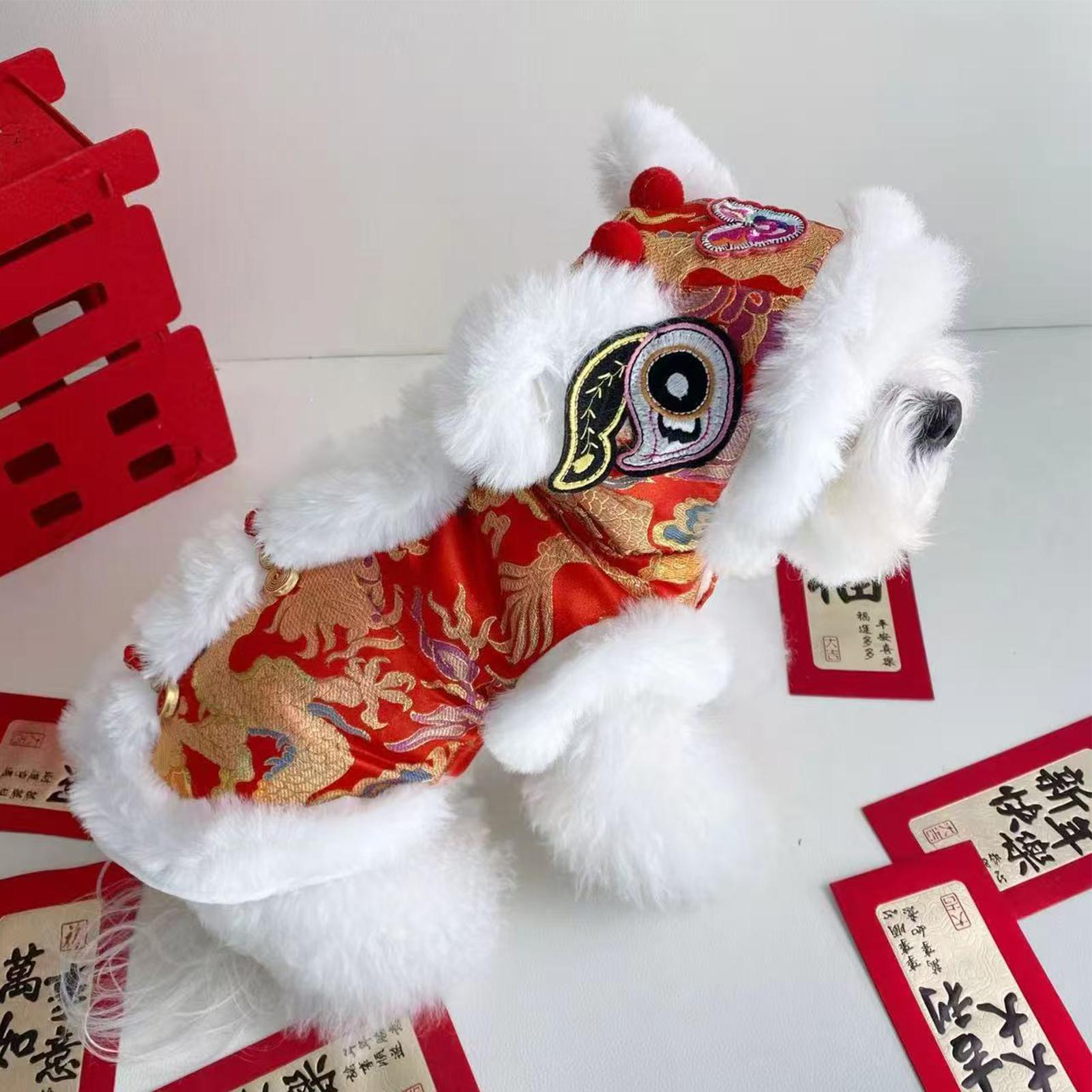 Lion Dance Cat Costume Winter  - Winter Clothing Dress Up recension och pris