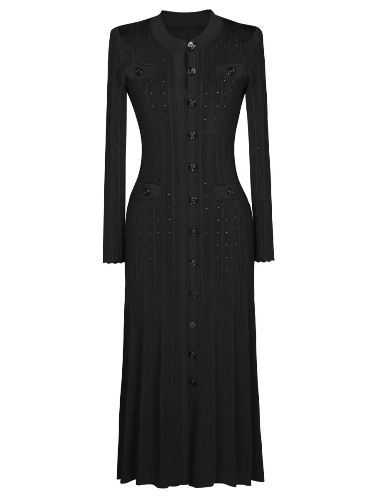 Round Neck Long Sleeved Dress  - Winter Clothing Accessories recension och pris