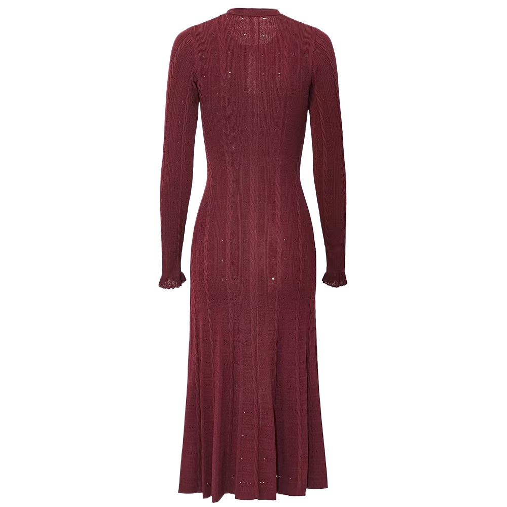 Round Neck Long Sleeved Dress  - Winter Clothing Accessories recension och pris