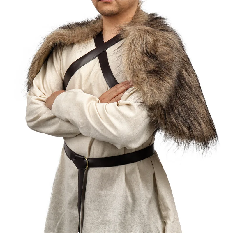 Viking Cloak Faux Fur Collar C - Winter Clothing Accessories recension och pris