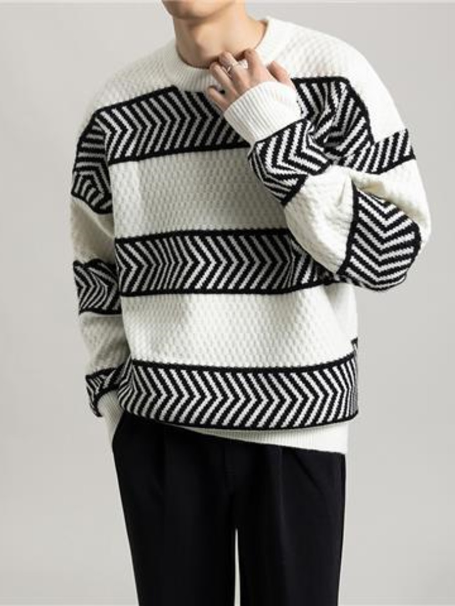 Casual Loose Stripes Pullover  - Winter Clothing Colors recension och pris