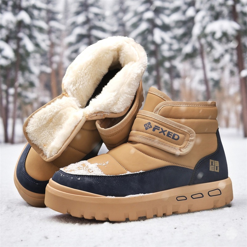 Autumn and Winter Warm Fur Men - Snow Boot Fur Lined recension och pris