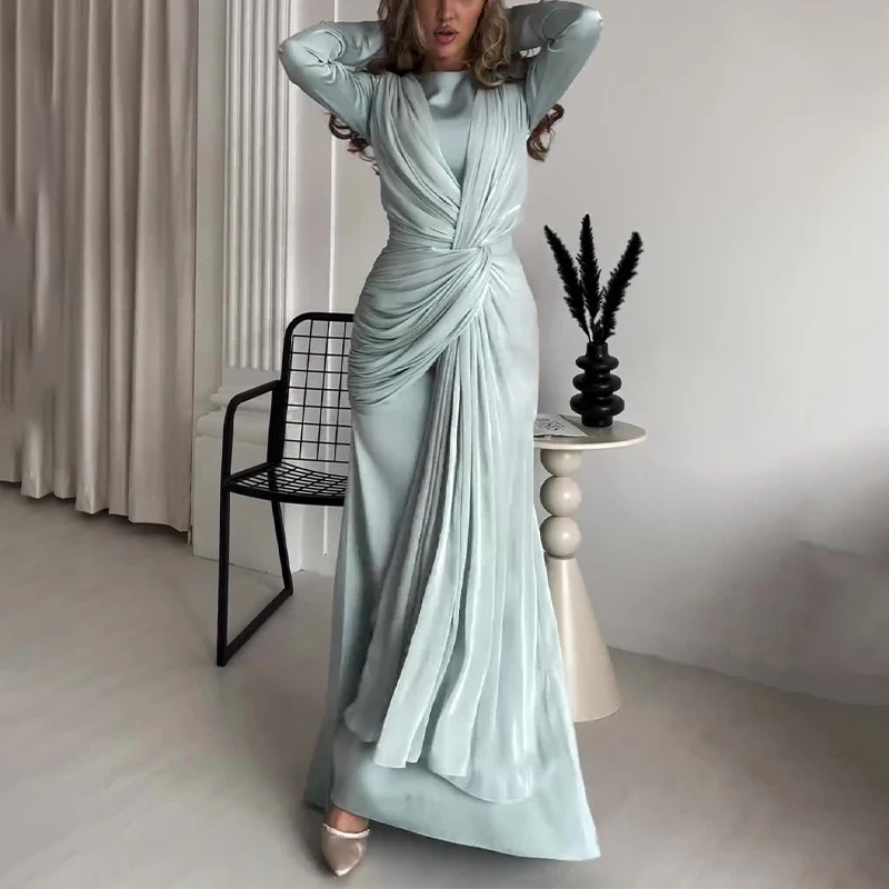 Elegant O Neck Fashion Tie-up  - Winter Clothing Dress Up recension och pris