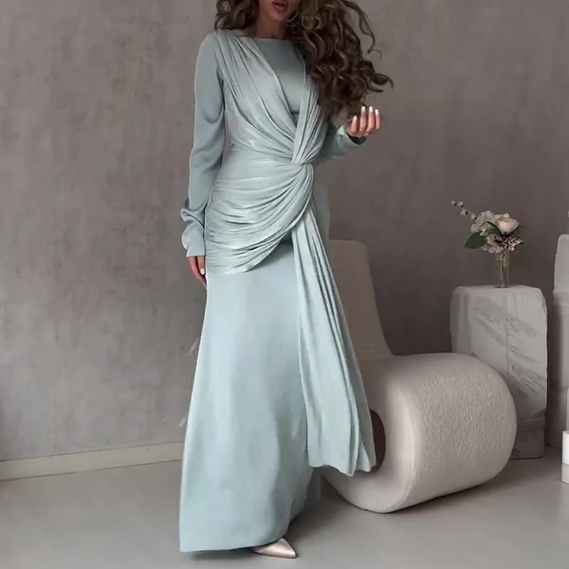 Elegant O Neck Fashion Tie-up  - Winter Clothing Dress Up recension och pris