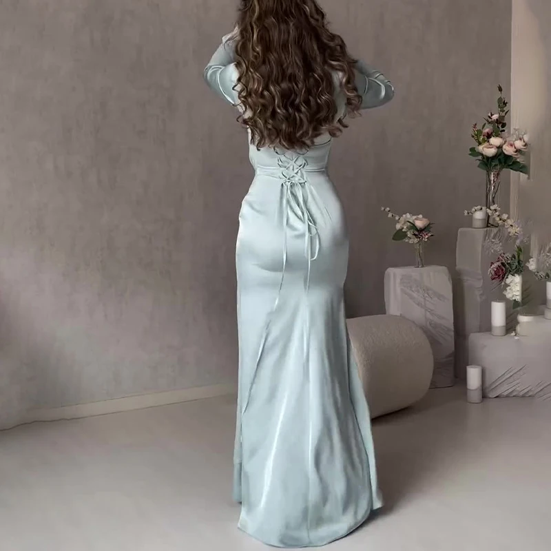 Elegant O Neck Fashion Tie-up  - Winter Clothing Dress Up recension och pris