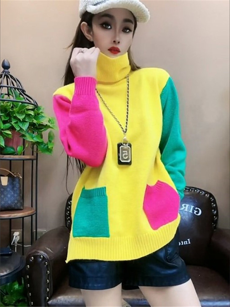 Casual Colors Patchwork Knitte - Winter Clothing Colors recension och pris