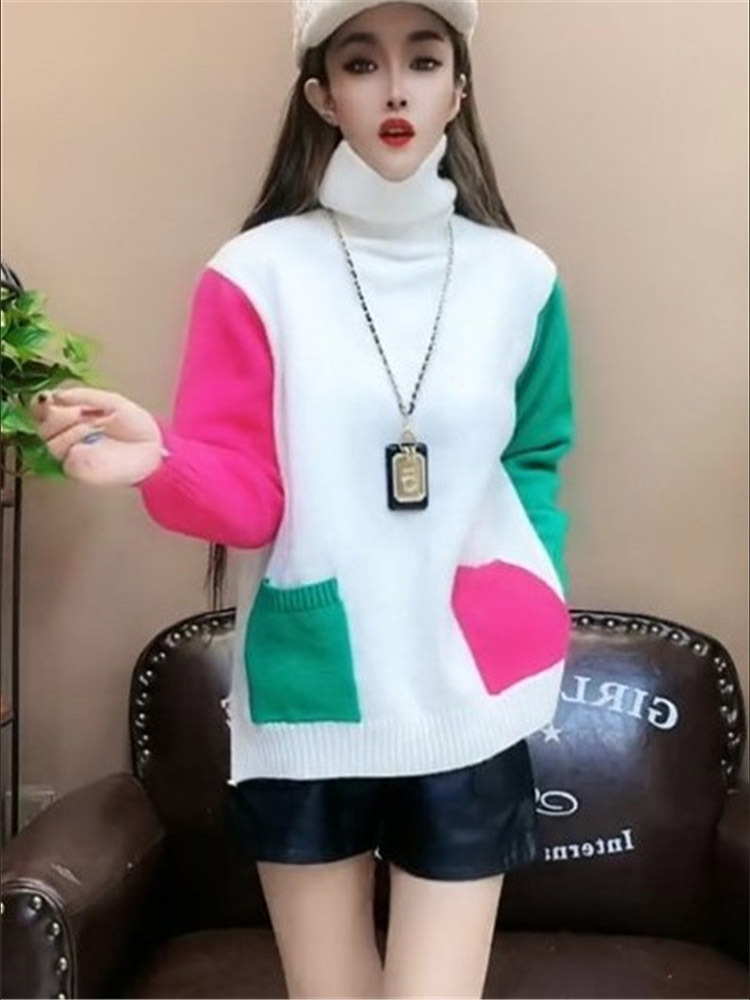 Casual Colors Patchwork Knitte - Winter Clothing Colors recension och pris