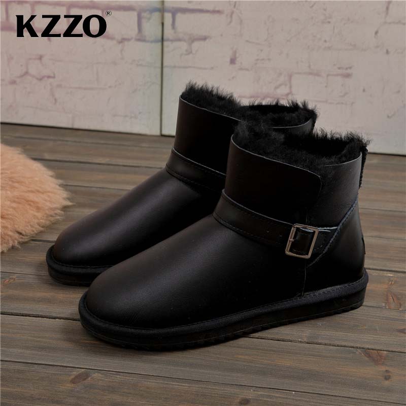 KZZO 2025 New Men Casual Real  - Snow Boot Fur Lined recension och pris
