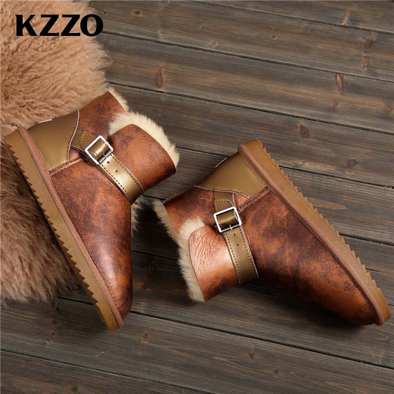 KZZO 2025 New Men Casual Real  - Snow Boot Fur Lined recension och pris