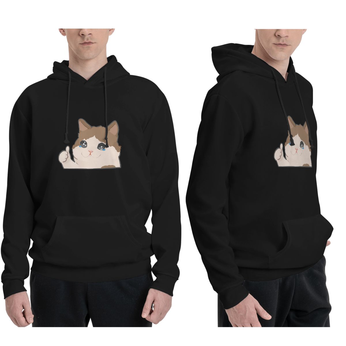 Crying Cat Meme Hoodies Men's  - Winter Clothing Meme recension och pris