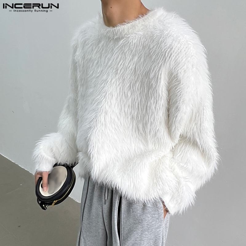 2023 Men Pullovers Solid Color - Winter Clothing Colors recension och pris