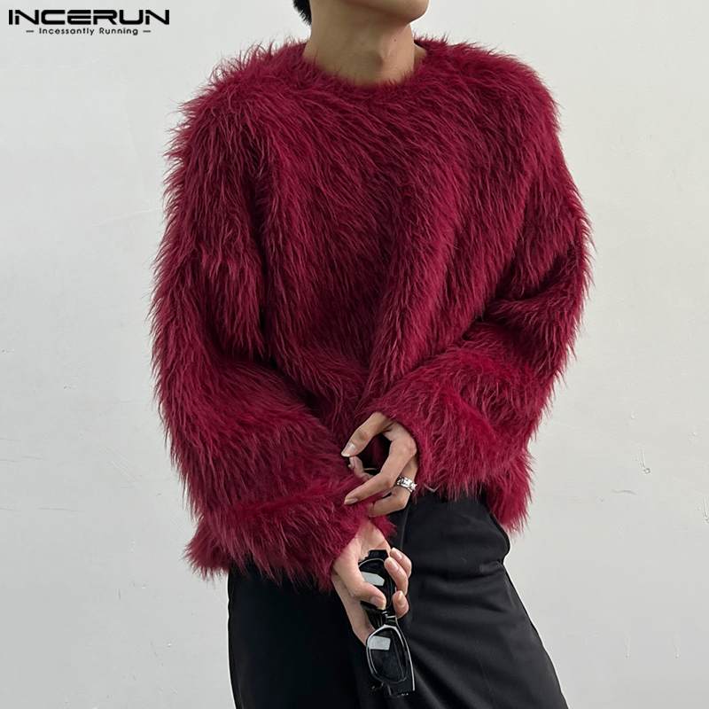 2023 Men Pullovers Solid Color - Winter Clothing Colors recension och pris