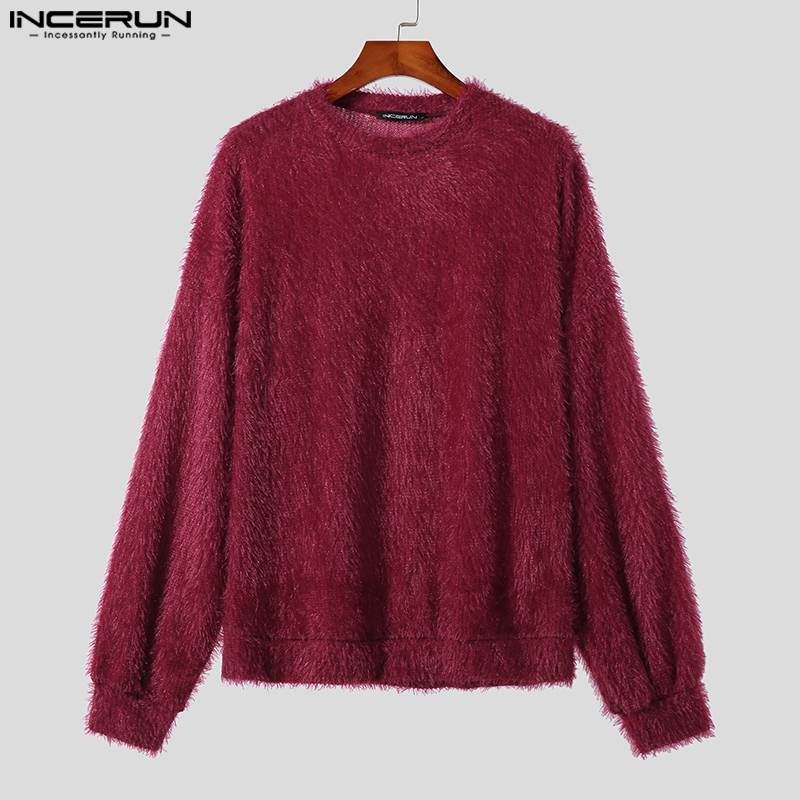 2023 Men Pullovers Solid Color - Winter Clothing Colors recension och pris